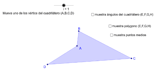 puntos medios de un cuadrilátero GeoGebra