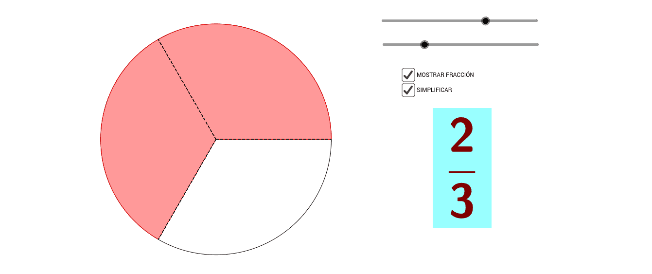 Fracciones Sectores Circulares Y Simplificaci N Geogebra