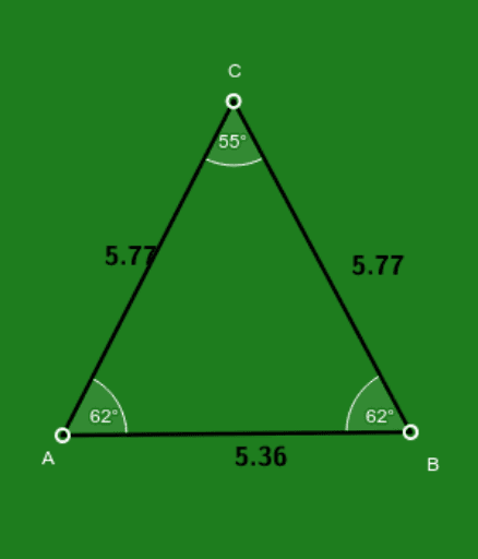 Triangle isocèle GeoGebra