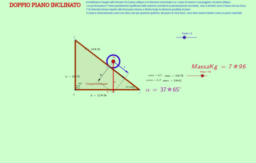 Studio Di Un Doppio Piano Inclinato Con Due Masse Collegate Geogebra