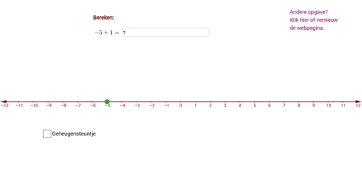 Gehele Getallen Optellen En Aftrekken M B V Een Getallenas Geogebra