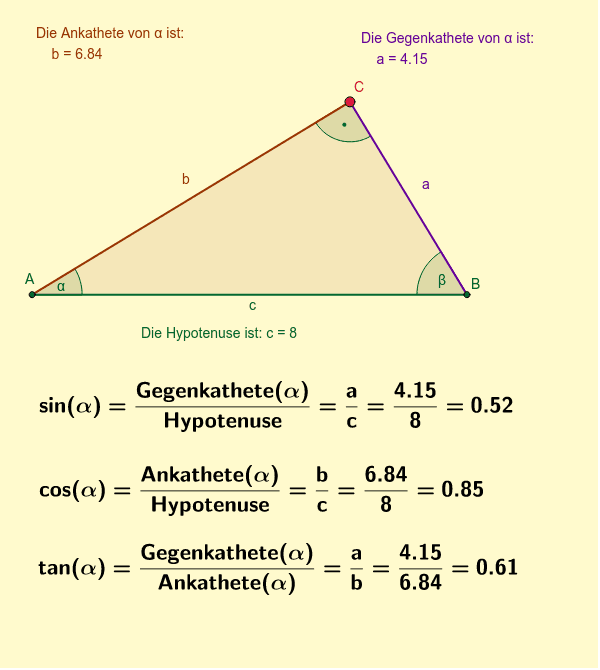 Definition Am Rechtwinkligen Dreieck Geogebra