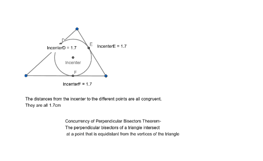 Incenter GeoGebra