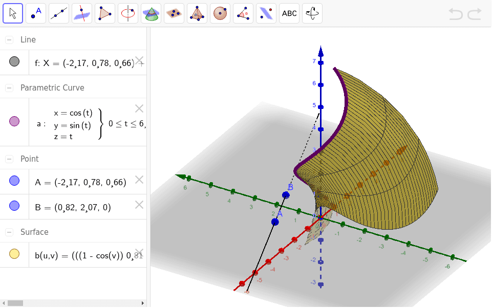 Surface Command GeoGebra