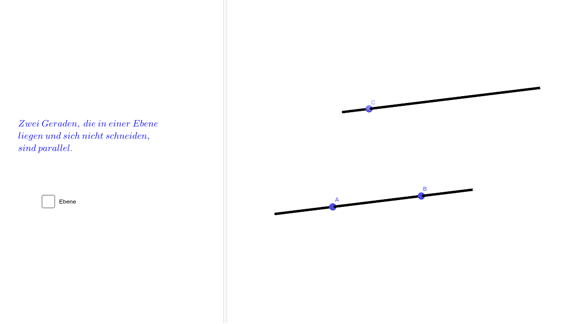 Parallele Geraden Geogebra