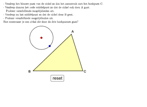 Omgeschreven Cirkel GeoGebra