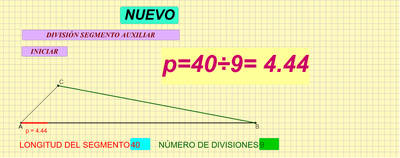 Division De Un Segmento En Partes Iguales Geogebra