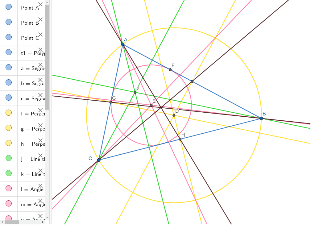 Triangle Et Lignes Remarquables Geogebra