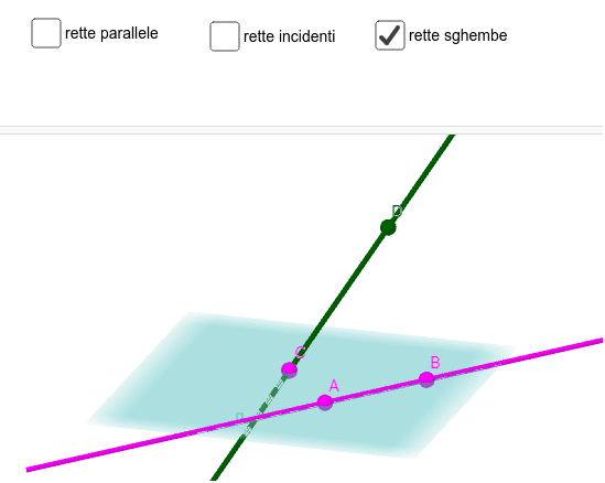 Angolo Fra Due Rette Sghembe GeoGebra