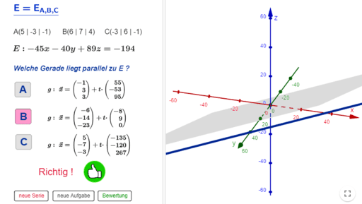 Parallele Gerade Zu Einer Ebene Finden GeoGebra