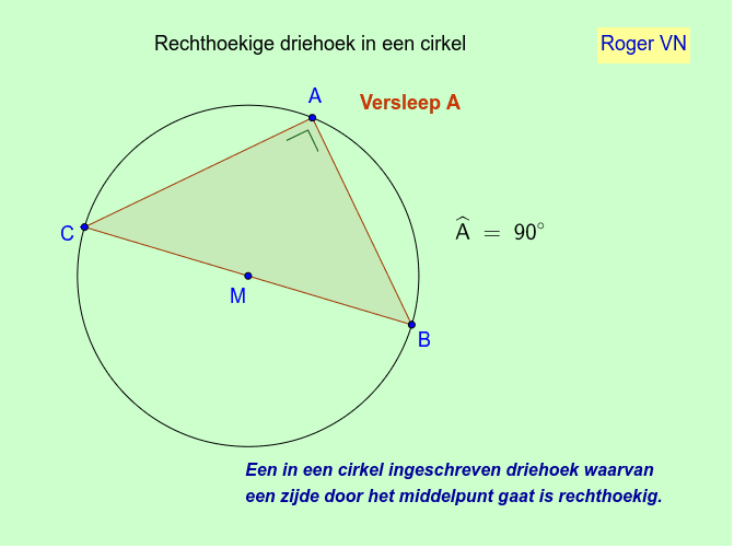 Ingeschreven Driehoek In Cirkel GeoGebra