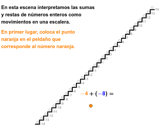 Arriba Abajo Sumas Y Restas De N Meros Enteros Ii Geogebra