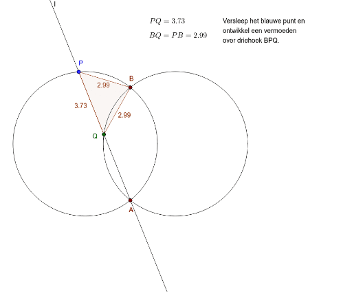 Vermoeden Twee Cirkels Met Gelijke Straal En Driehoek GeoGebra