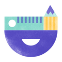 Illustration of measurement tools - ruler and protractor.