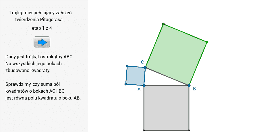 Twierdzenie Pitagorasa 8 – GeoGebra