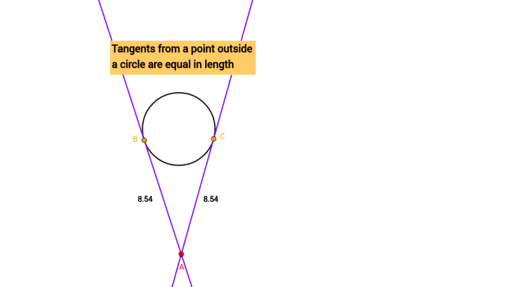 Circle Theorem - Tangents from a point – GeoGebra