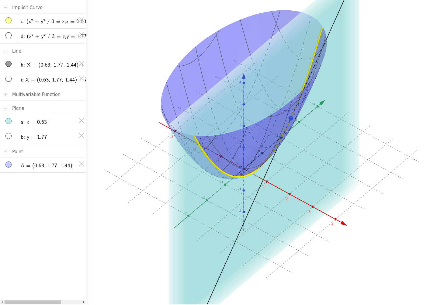 How To Do Partial Derivatives In Geogebra