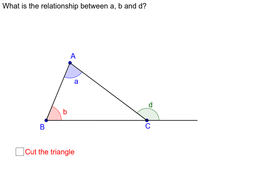 Exterior Angle of Triangle – GeoGebra