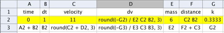 Enter these formulas into the spreadsheet.