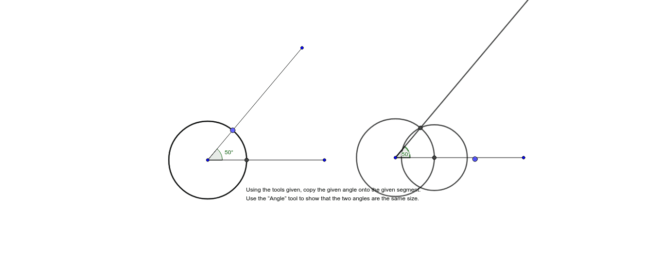 copying angles – GeoGebra