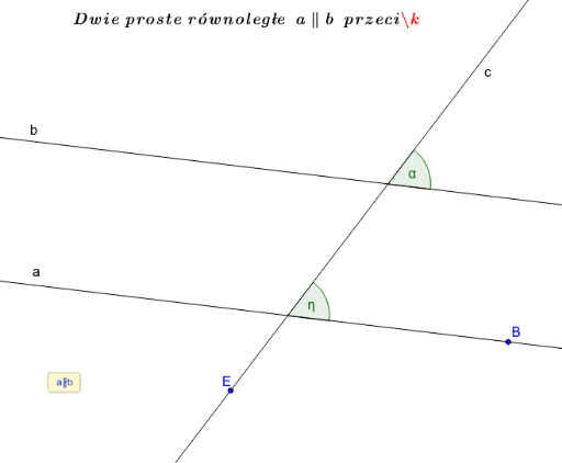 Dwie Proste Przecięte Trzecią Prostą Geogebra