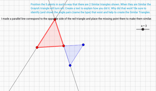 Similar Triangles Sliders 2 3 Geogebra