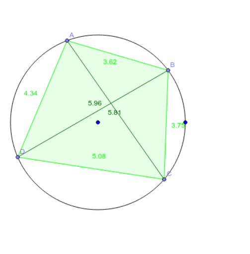 Teoremele lui Ptolemeu – GeoGebra