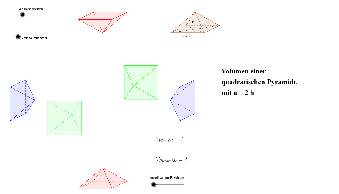 Volumen Einer Pyramide Mit A 2 H Geogebra