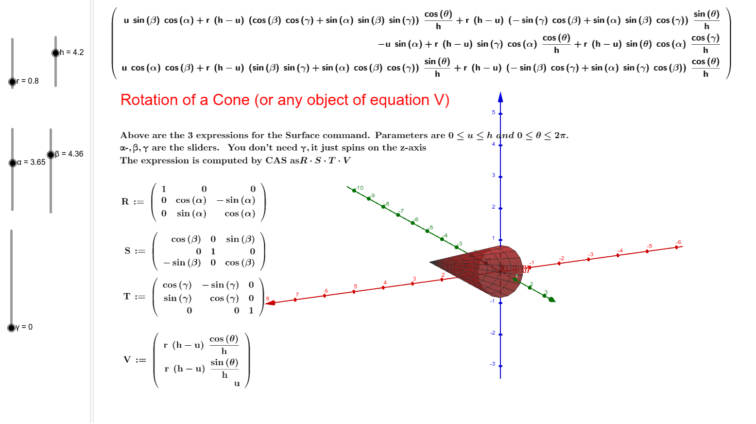 Rotation In 3d – GeoGebra