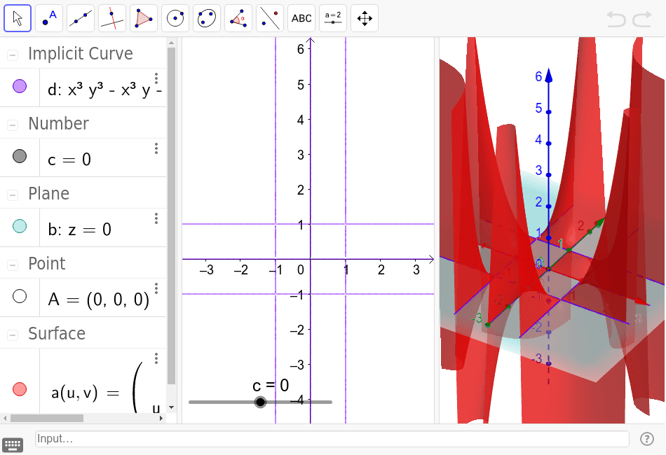 Algebraic Surface Z Xy X 1 Y 1 Geogebra
