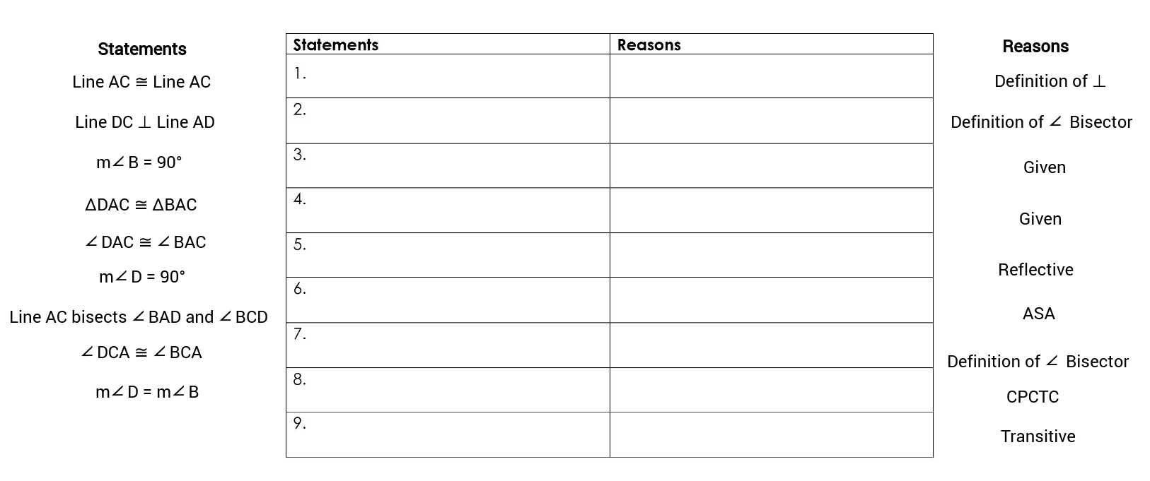 Two Column Proofs – GeoGebra Within Two Column Proof Worksheet