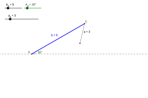 SSA triangle: The Ambiguous Case – GeoGebra