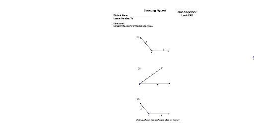 Geometry 2014 Lesson 7b Bisecting Figures – GeoGebra