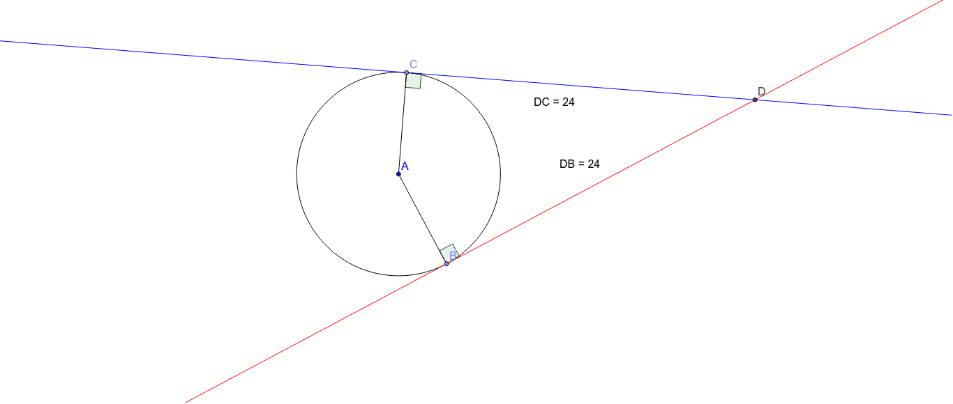 Circle Theorem 5 - Tangents from a point are equal length – GeoGebra