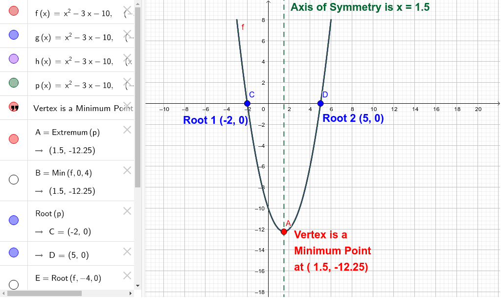 GeoGebra Assignment #3 Q1&2 – GeoGebra