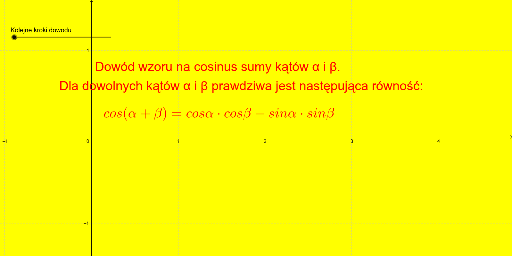 Dowód Wzoru Na Cos Sumy Dwóch Kątów – GeoGebra