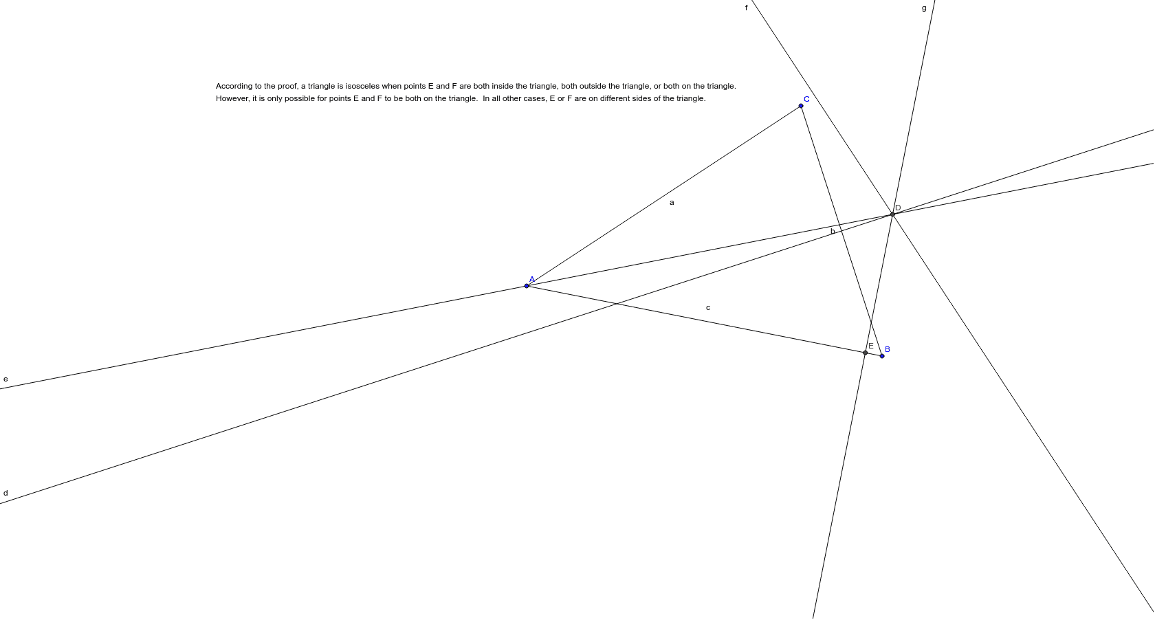 Iso triangle proof – GeoGebra