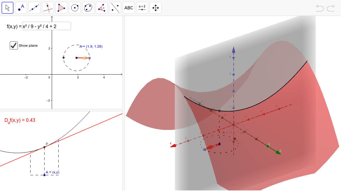 Directional Derivatives (fork of Ku, Yin Bon's) – GeoGebra