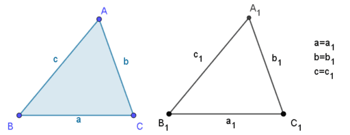 Criterio de congruencia LadoLadoLado LLL GeoGebra