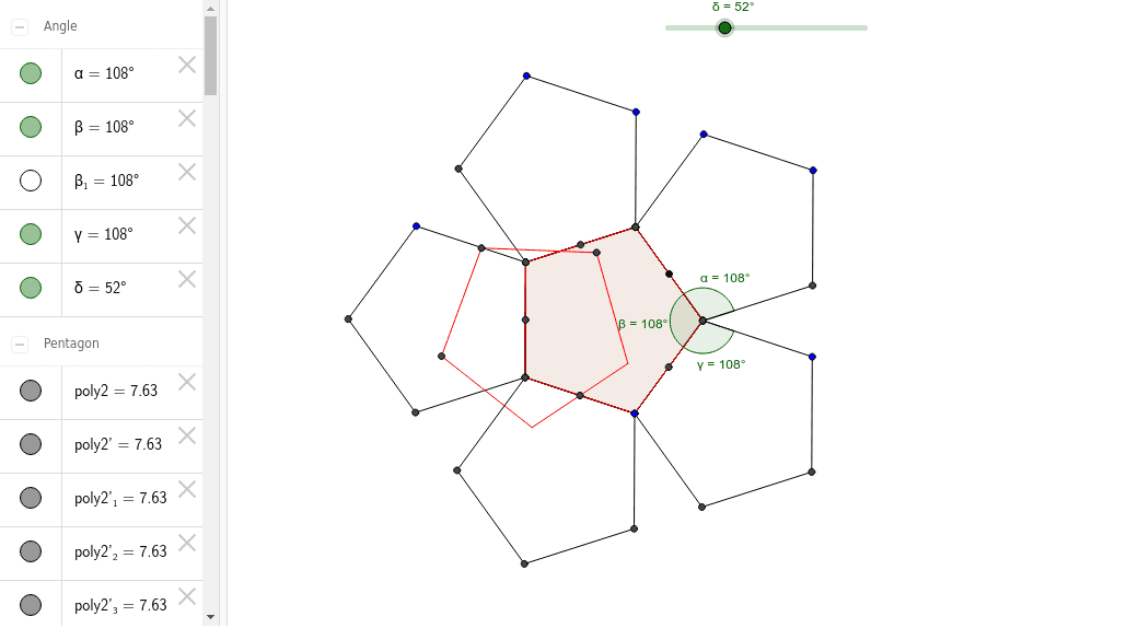 regular pentagon tessellation example