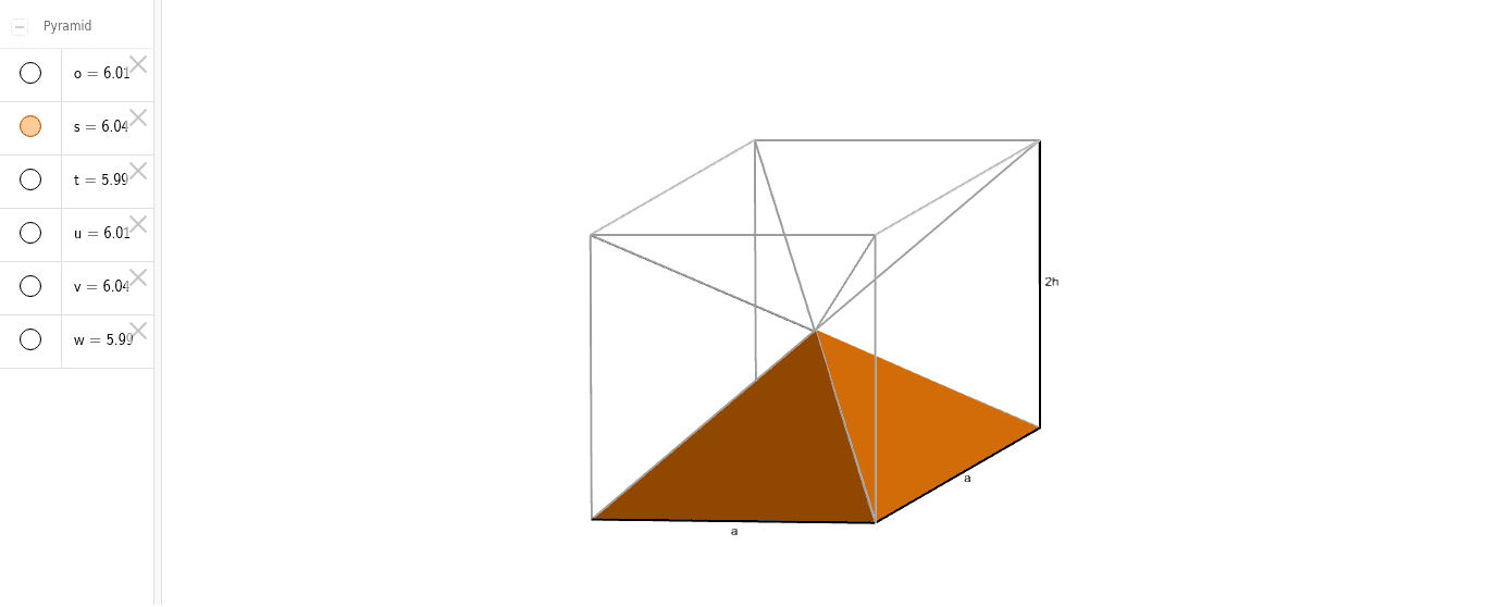 Volumen Der Pyramide Herleitung Geogebra