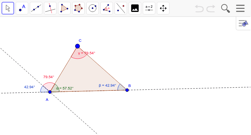 Exterior Angle of a Triangle – GeoGebra