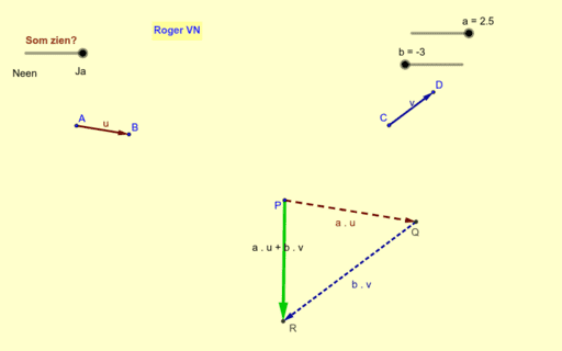 Som Van Vectoren Na Scalaire Vermenigvuldiging GeoGebra