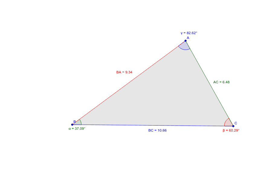 三角形の辺と角の大小関係 Geogebra