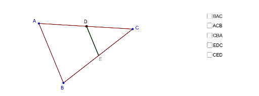 Similar triangles on parallel lines – GeoGebra