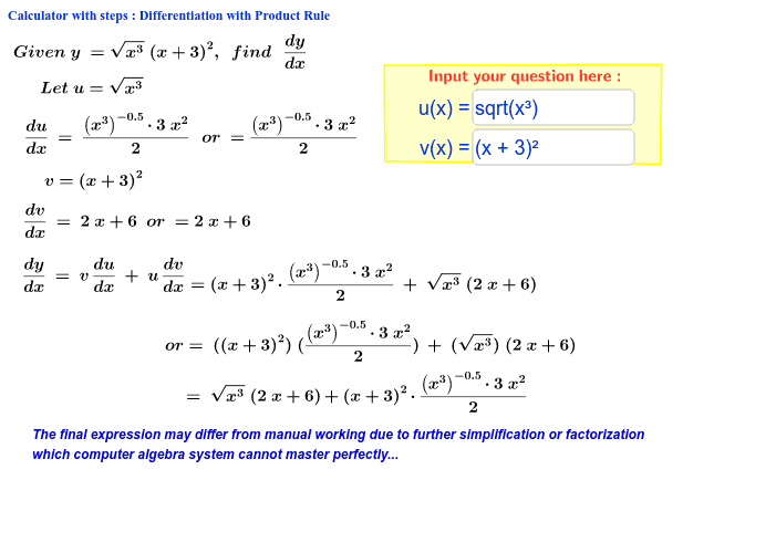 Implicit differentiation calculator