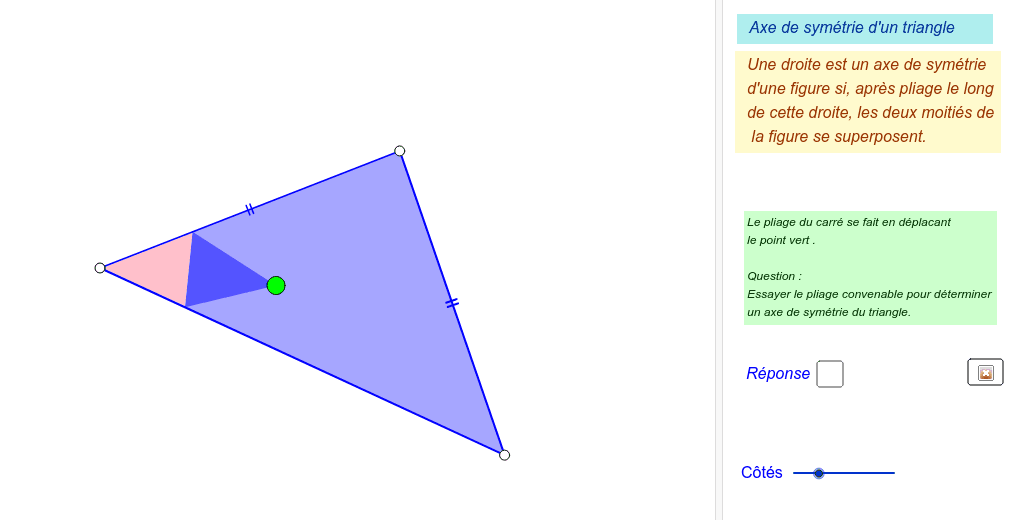 Axe De Symétrie D'un Triangle Isocèle Par Pliage – GeoGebra