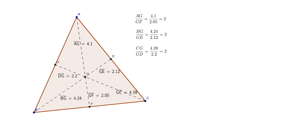 三角形重心 Geogebra