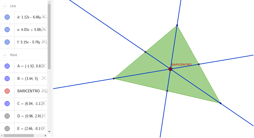 Medianas Baricentro De Un Triángulo – Geogebra