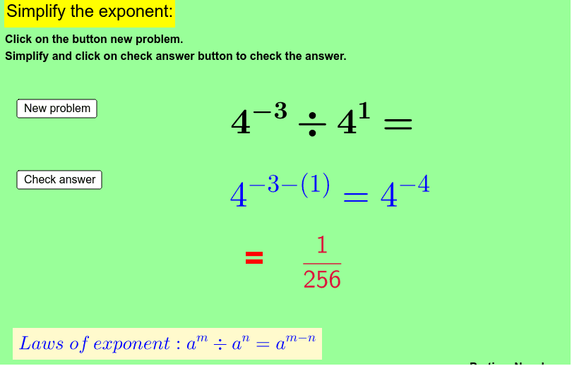 Laws of exponent Practice sheet-1 – GeoGebra